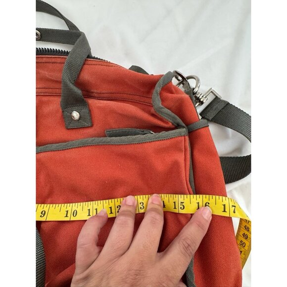 PRADA Vintage Duffle Bag Handbag Orange Nylon Travel Unisex - Picture 13 of 16